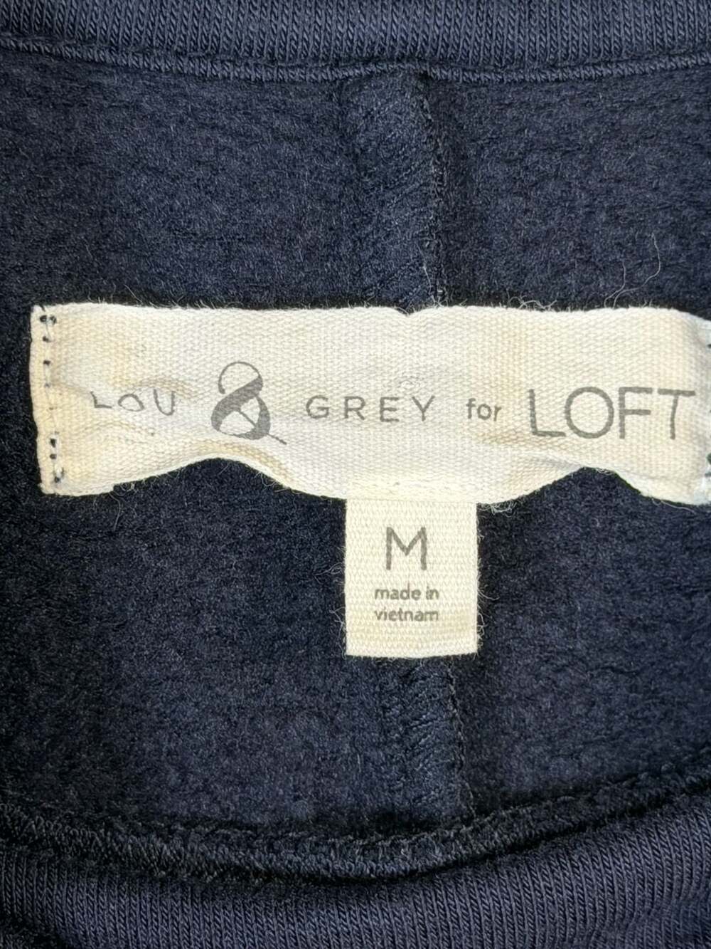 Lou & Grey for LOFT Midnight Blue Soft Dolman Sleeve Turtleneck Poncho - Picture 3 of 5
